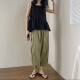 ເສື້ອຢືດສອງສິ້ນຝ້າຍແລະ linen slimming ກາງເກງເກົ້າຈຸດຂອງຍີ່ປຸ່ນ