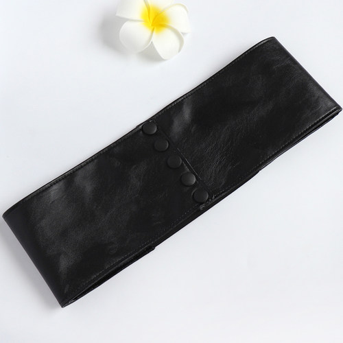 腰封外搭女装饰配裙子外穿复古束腰松紧宽黑腰带时尚韩版衬衫简约 - 图3