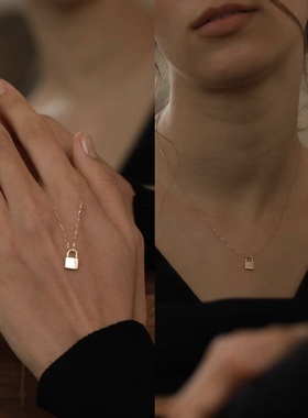 MINI BLOOM Mini 小金锁项链纯银镀金