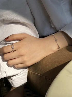 MINI BLOOM Hand in hand 纯银拼接小众手链/项链INS别致锁扣拼接