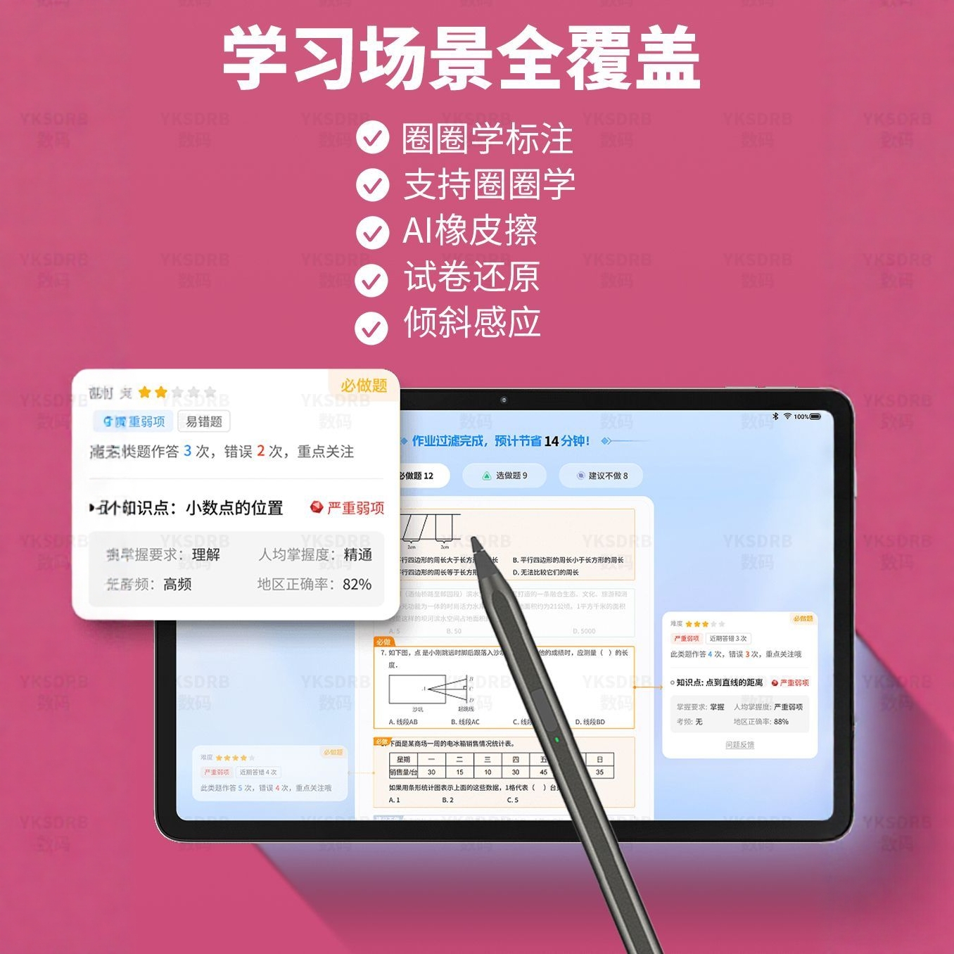 学而思学习机2024经典款手写笔XPadPro旗舰款pd2二代原装作答笔AI - 图2