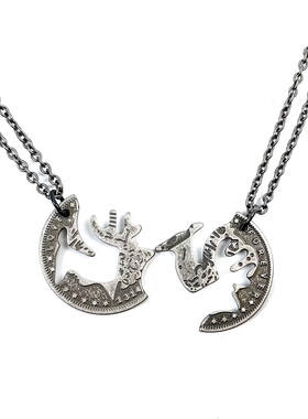 一路有你鹿项链男女潮小众设计