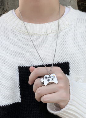 KORKEN嘻哈百搭小众钛钢男毛衣链