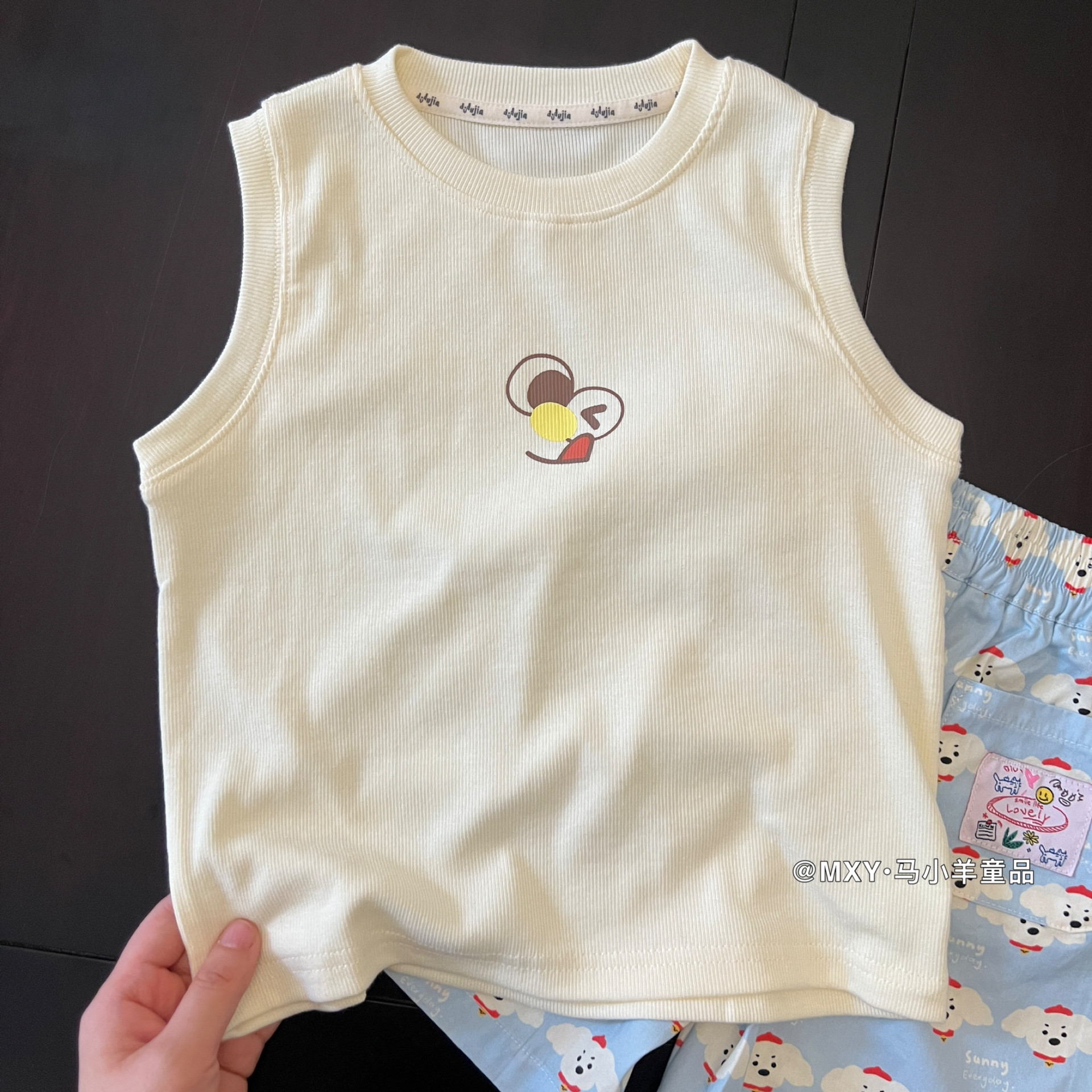 软～可爱儿童背心2025夏新款男女童卡通纯色无袖T恤宝宝百搭弹力T,淘宝优惠券,粉丝福利购,淘宝优惠卷