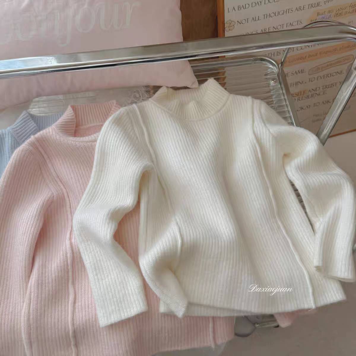 儿童纯色毛衣打底衫内搭秋冬加厚保暖女童针织衫糖果色新款上衣,淘宝优惠券,粉丝福利购,淘宝优惠卷