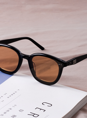 方圆脸脸女生vintage墨镜女椭圆形尼龙镜片大框太阳眼镜板材韩版