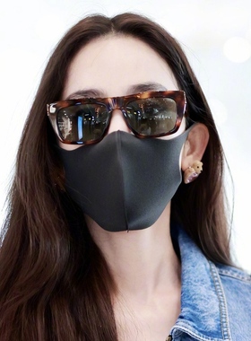 古力娜扎 徐璐同款墨镜女玳瑁豹纹色方形百搭太阳眼镜小框黑色131