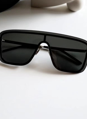 新款大框黑超一片式连体墨镜