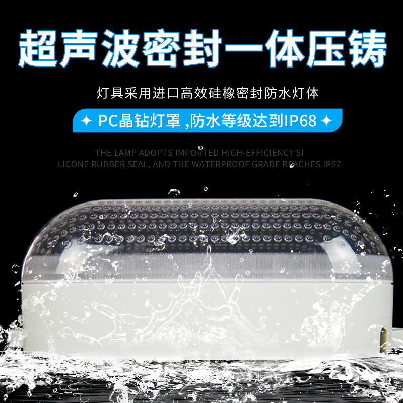 智控LED冷库冰库专用灯10W/15W防水防冻防爆灯罩耐低温浴室卫生间 - 图2