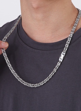 men golden chain hiphop necklace silver fashion punk rock