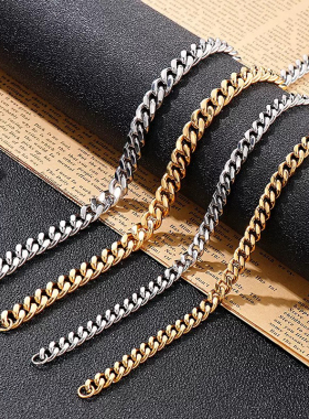 men Cuban chains golden stainless steel hiphop neckalace2026