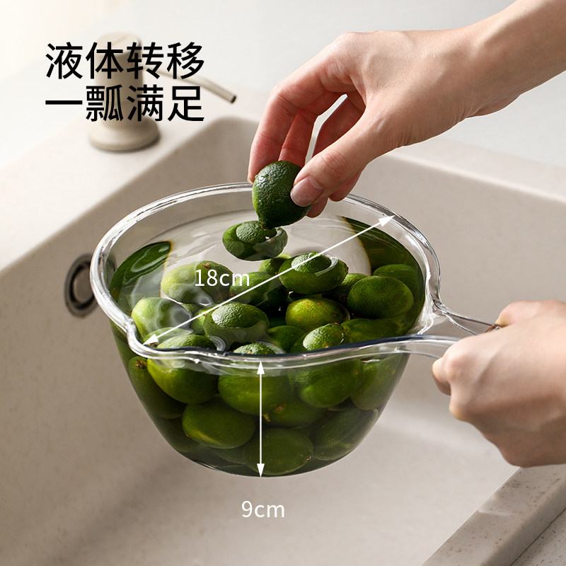 FaSoLa塑料舀水瓢家用高颜值透明舀水勺厨房加深加厚防摔洗头勺子,淘宝优惠券,粉丝福利购,淘宝优惠卷