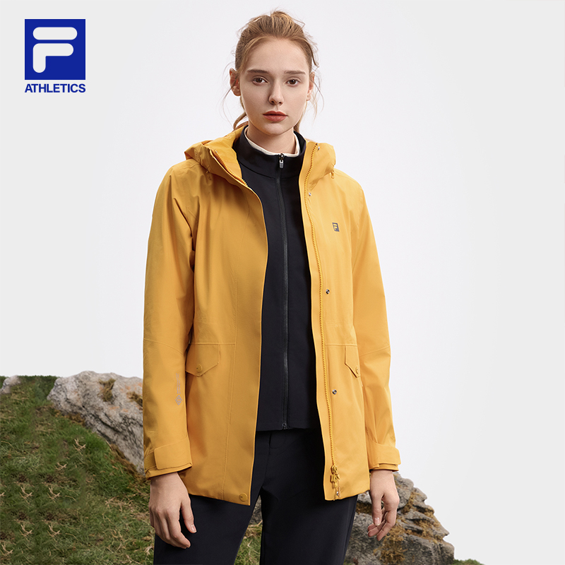 FILA山锋茧GTX WS防风斐乐官方女外套两件套25春新户外连帽三合一