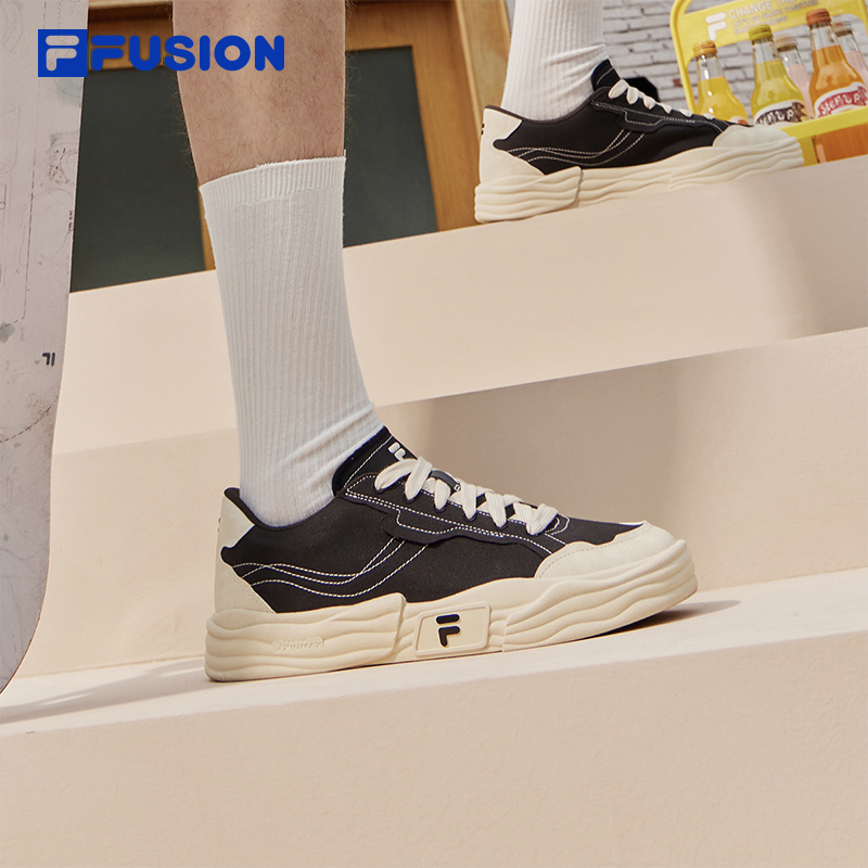 FILA FUSION斐乐官方POP2男鞋帆布鞋复古鞋子休闲鞋板鞋运动鞋 - 图1