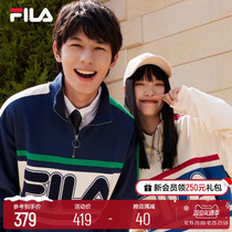 FILA Filatte Official Couple sweatshirt 2023 Fall new retro men and women with the same loose pair of hooded blouses