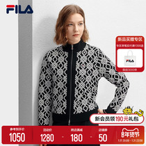 FILA File Official Lady Woven Jacket 2024 Spring New Fashion Casual Little Scents Sweater Sweater