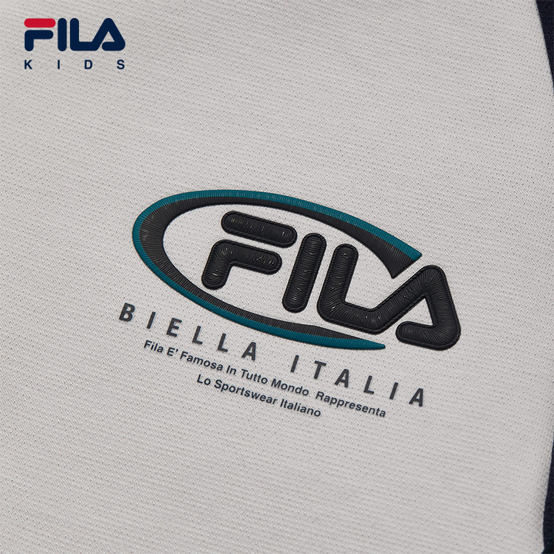 FILA KIDS斐乐童装男大童外套2025冬季新款儿童宽松针织连帽上衣 - 图2