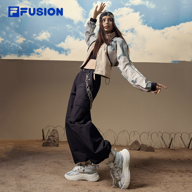 FILA FUSION斐乐女鞋THE MASH复古篮球鞋2024春新款运动鞋翼空鞋-图2