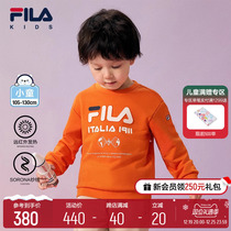 FILA KIDS Filaboy clothing mens wear and clothing 2024 spring new children Fashion warm 100 lap blouses
