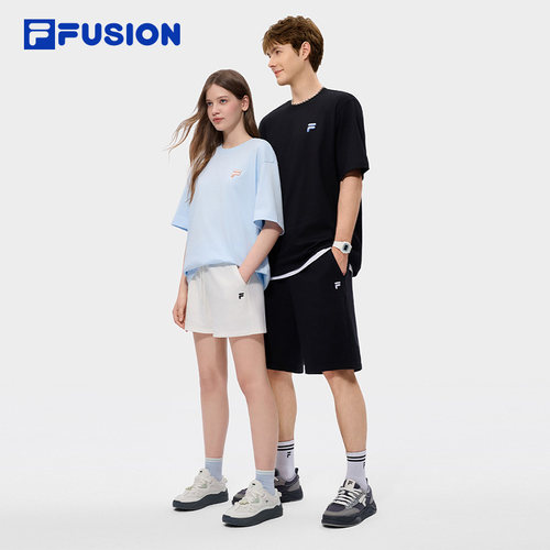 章昊同款FILA FUSION斐乐潮牌五分裤男2026夏季新款休闲宽松短裤 - 图1