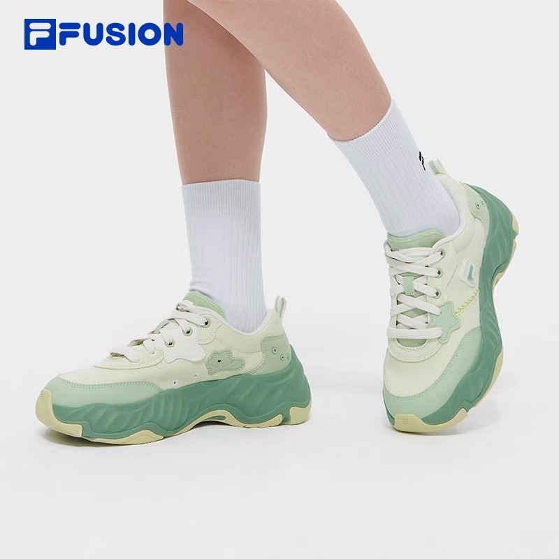 FILA FUSION斐乐潮牌女鞋海星2代厚底帆布鞋2024夏季新款运动鞋女-图3