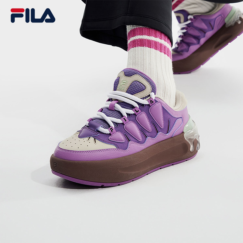 FILA 斐乐官方女鞋CARROT摩登板鞋2024春季新款萝卜鞋休闲运动鞋 - 图1