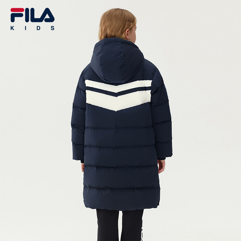 FILA KIDS斐乐童装女大童羽绒服2025冬新款儿童保暖长款宽松外套,淘宝优惠券,粉丝福利购,淘宝优惠卷