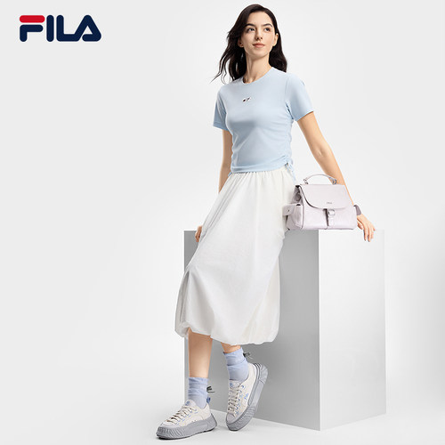 岩行帆布鞋 |FILA斐乐官方女FOSSO 1+春夏情侣透气休闲鞋小白鞋子 - 图2