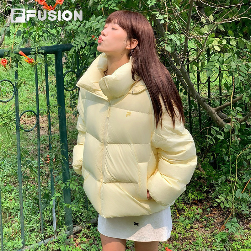 FILA FUSION斐乐潮牌羽绒服女2025冬季新款休闲宽松保暖连帽外套,淘宝优惠券,粉丝福利购,淘宝优惠卷