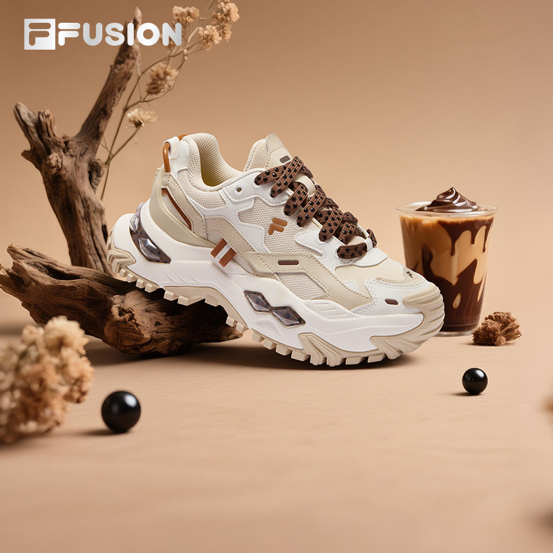 硬糖奶茶丨FILA FUSION 斐乐女鞋厚底增高鞋子新款老爹鞋运动鞋女