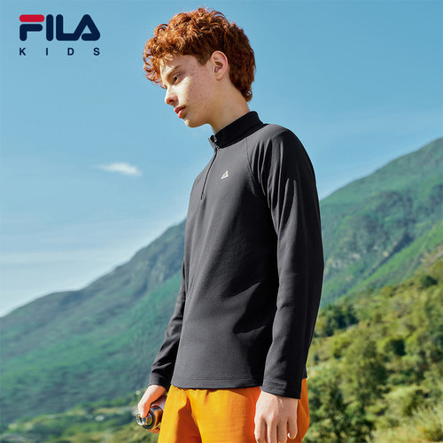 FILA KIDS斐乐童装儿童长袖T恤2016春季款男女童保暖立领运动上衣 - 图0