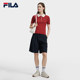 FILA ແຂນສັ້ນ knitted sweatshirt ກິລາ polo ແມ່ຍິງ