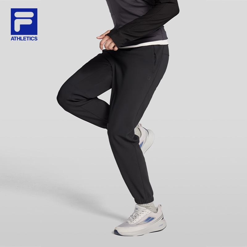 FILA 斐乐官方男士针织长裤2025冬季新款跑步健身运动基础灵动裤 - 图0