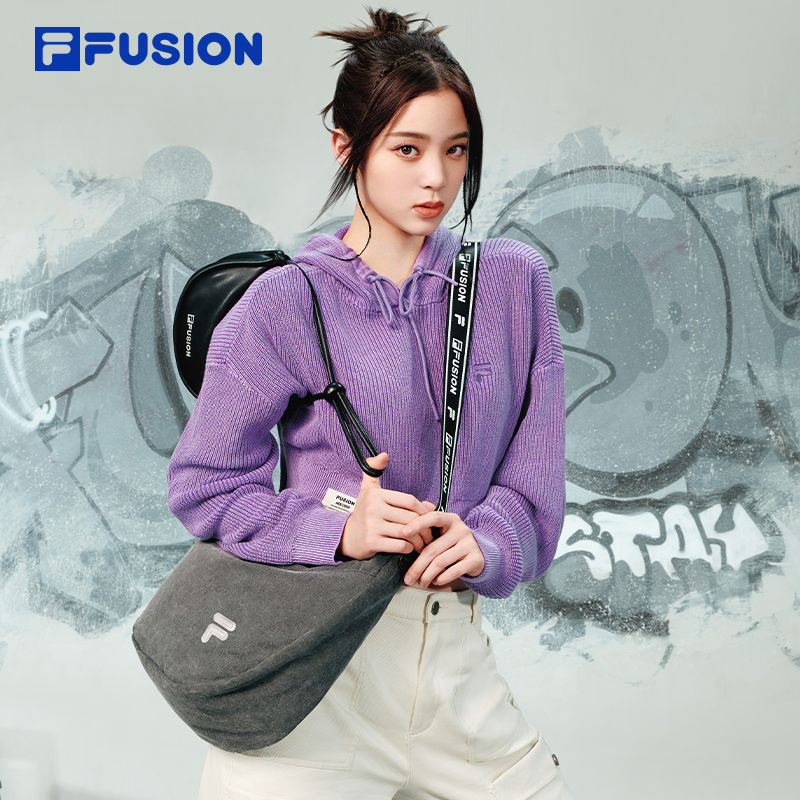 【欧阳娜娜同款】FILA FUSION斐乐潮牌女编织两件套2024春新毛衣