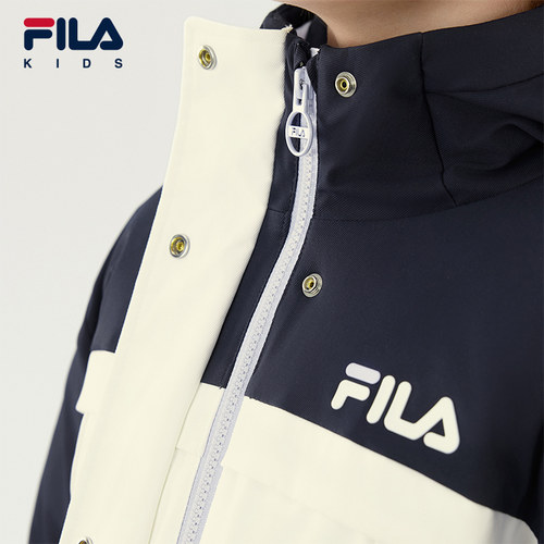 FILA KIDS斐乐童装女大童羽绒服2025冬新款儿童保暖中长款外套潮 - 图2