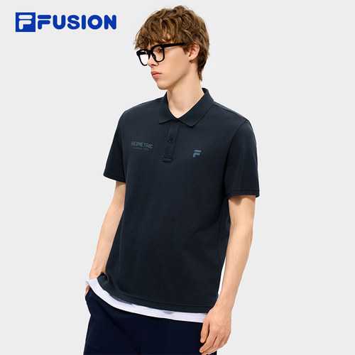 田曦薇同系列|FILA FUSION斐乐官方男子短袖POLO衫2026夏新款上衣 - 图0