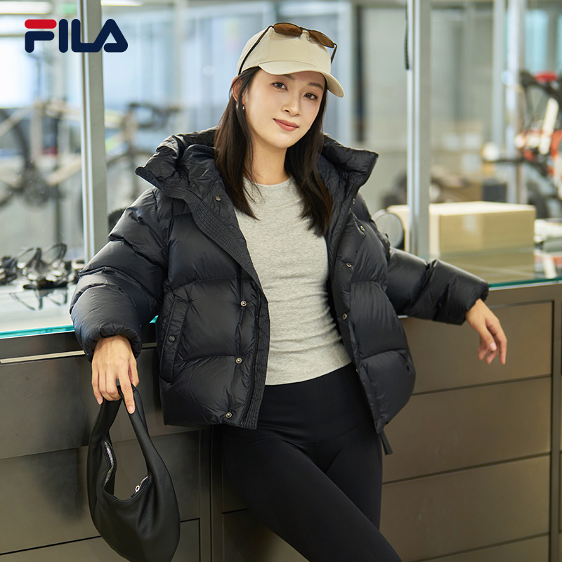 FILA斐乐羽绒服女2025冬季新款运动宽松保暖连帽户外外套双头拉链 FILA斐乐羽绒服女2025冬季新款运动宽松保暖连帽户外外套双头拉链