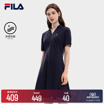 (HIGH ROUND THE SAME PARAGRAPH) FILA Filatte Official Womens knitted dress 2023 Autumn new cool Sensation Skirt