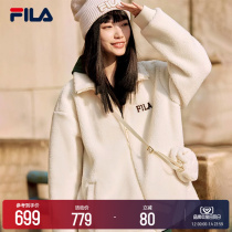 (Yang Power Referral) FILA Fieroy lovers imitation lamb velvet jacket for men and women autumn and winter warm rocking down jackets