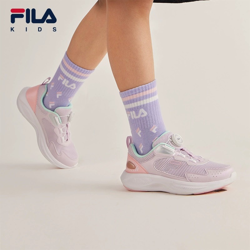 FILA KIDS斐乐童鞋儿童训练鞋2024春新款男女大童旋钮舒适运动鞋 - 图0