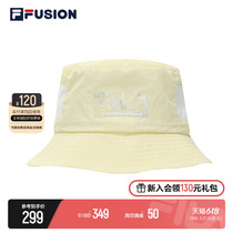 FILA FUSION Tide Cards Lovers Round Hat 2022 Summer new sunscreen hat men and women sunhat fisherman hat