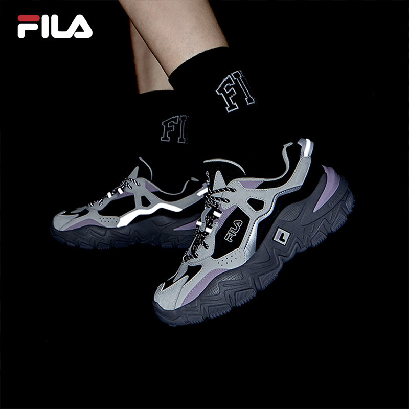 FILA斐乐官方女鞋跑步鞋网面复古轻户外运动鞋情侣老爹鞋掠夺者2