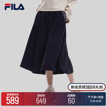 (HIGH ROUND THE SAME PARAGRAPH) FILA Emerald Fires womens shuttle dress 2023 autumn new fashion dresses