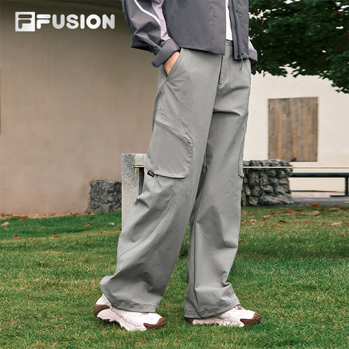 FILA FUSION斐乐潮牌梭织加绒长裤女2026春季新款宽松工装裤子男 - 图3