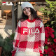 FILA ຢ່າງເປັນທາງການຄູ່ຜົວເມຍເສື້ອ sweater ແຂນຍາວ knitted