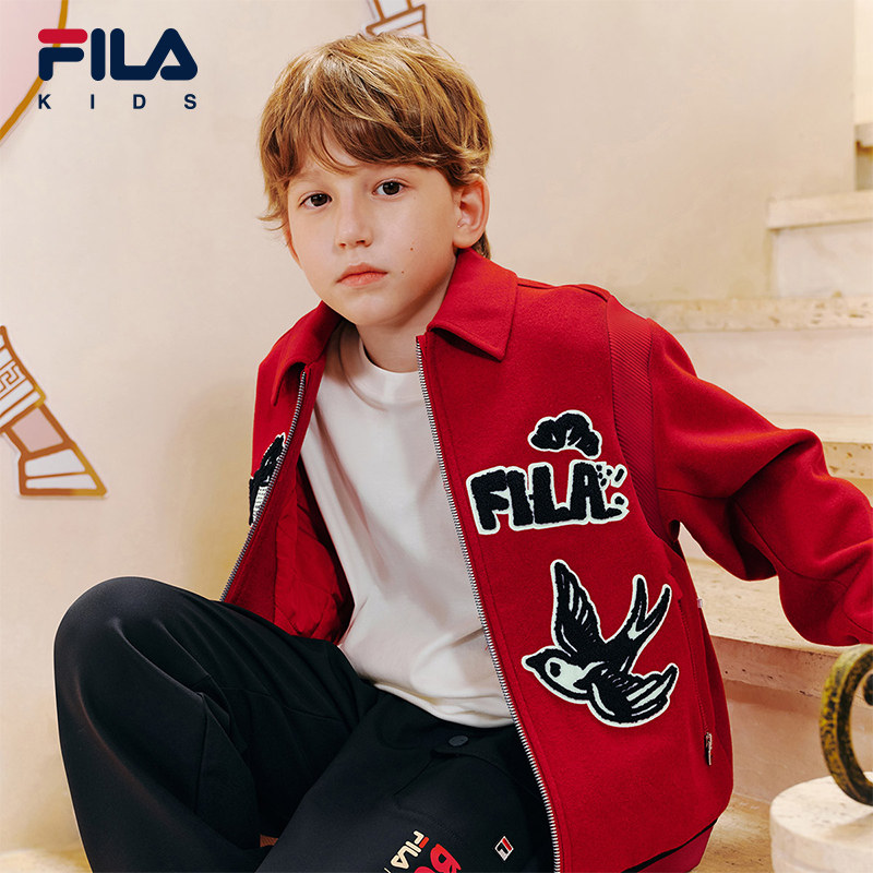 FILA KIDS斐乐童装男童梭织外套2026春季新年款儿童翻领上衣,淘宝优惠券,粉丝福利购,淘宝优惠卷