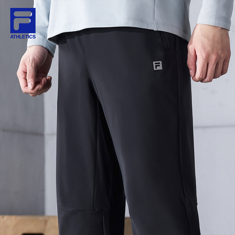 FILA 斐乐官方男士针织长裤2025秋季新款健身运动基础直筒裤子 - 图2