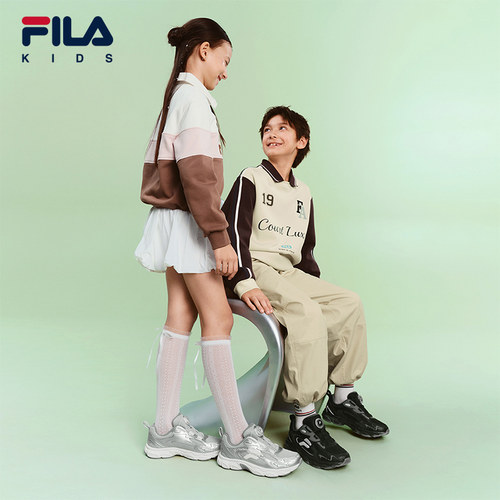 FILA KIDS斐乐童鞋儿童松果运动鞋春季款男女大童旋钮复古跑步鞋 - 图2