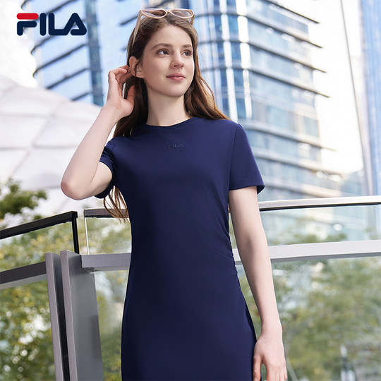 FILA slit slim fit T-shirt long skirt