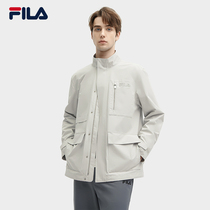 FILA File Official Mens Cotton Clothing Two Sets 2024 Spring New Fashion Casual Standout Collar Style Jacket